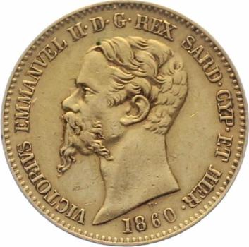 Sardinien 20 Lire 1860 - Victorivs Emmanvel II.
